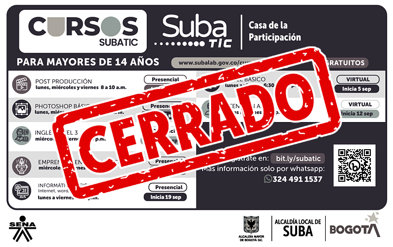 Inscríbete a los Cursos de SubaTIC